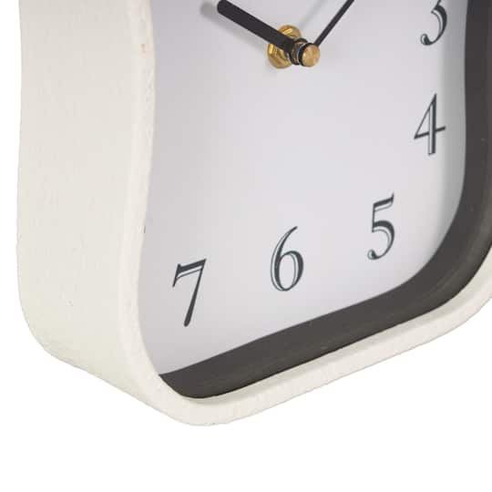 Black & White Metal Textured Decorative Clock Set
